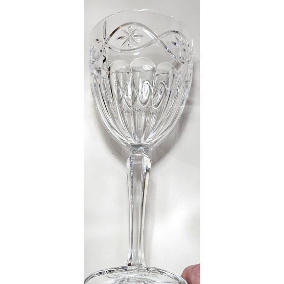 2 Gorham Crystal Grand Tapestry Water Glasses 8.5" cut glass goblets decorative - Picture 6 of 8